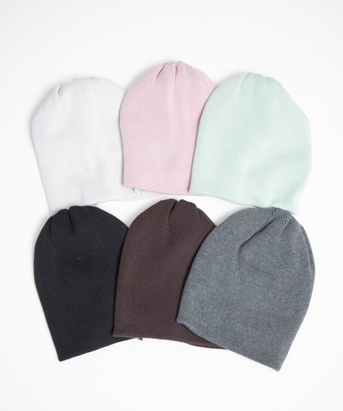 RACAL(ラカル)の「Organic Cotton Blend Shirring Knit Beanie / オーガニックコットン&リサイクルポリシャーリングビーニー(ニットキャップ/ビーニー・レディース・ブラック/グレー系その他/グレー/ピンク/ミント/ブラウン・FREE)」の7枚目の写真
