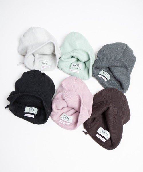 RACAL(ラカル)の「Organic Cotton Blend Shirring Knit Beanie / オーガニックコットン&リサイクルポリシャーリングビーニー(ニットキャップ/ビーニー・レディース・ブラック/グレー系その他/グレー/ピンク/ミント/ブラウン・FREE)」の11枚目の写真