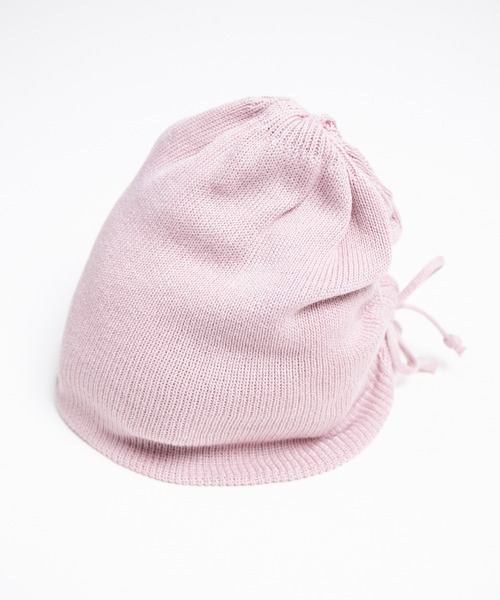 RACAL(ラカル)の「Organic Cotton Blend Shirring Knit Beanie / オーガニックコットン&リサイクルポリシャーリングビーニー(ニットキャップ/ビーニー・レディース・ブラック/グレー系その他/グレー/ピンク/ミント/ブラウン・FREE)」の12枚目の写真