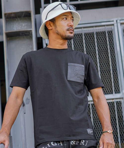 adamsJUGGLER(アダムスジャグラー)の「RTEGレザーポークティー(Tシャツ/カットソー・メンズ・ブラック/ホワイト・XXL/XL/L/M/S)」の16枚目の写真