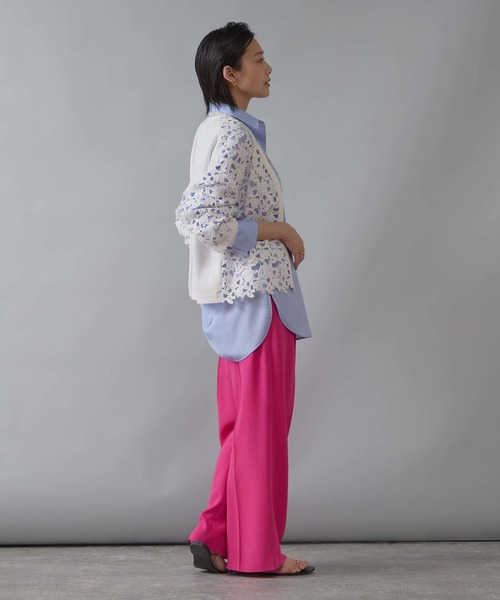 Liesse（リエス）の「レースニットカーディガン（カーディガン/ボレロ・レディース・ホワイト/ブラック・FREE）」の5枚目の写真