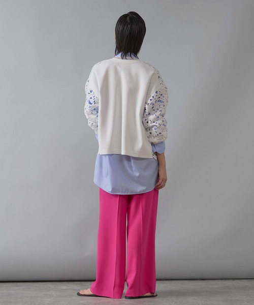 Liesse（リエス）の「レースニットカーディガン（カーディガン/ボレロ・レディース・ホワイト/ブラック・FREE）」の6枚目の写真