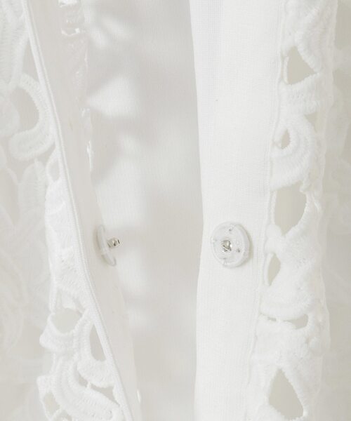 Liesse（リエス）の「レースニットカーディガン（カーディガン/ボレロ・レディース・ホワイト/ブラック・FREE）」の12枚目の写真