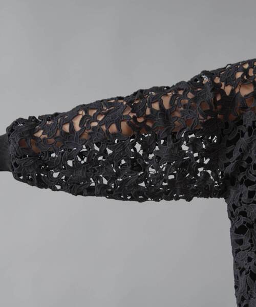 Liesse（リエス）の「レースニットカーディガン（カーディガン/ボレロ・レディース・ホワイト/ブラック・FREE）」の19枚目の写真