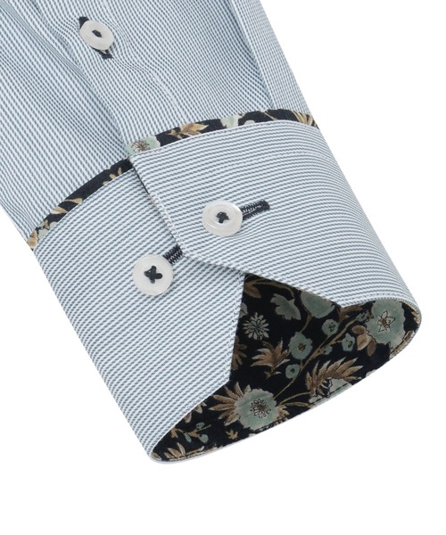 TOKYO SHIRTS（トウキョウシャツ）の「【透け防止】 形態安定ノーアイロン スキッパー 長袖ビジネスワイシャツ（ビジネスシャツ・レディース・グリーン・LL/L/XS/S/M/XL）」の5枚目の写真