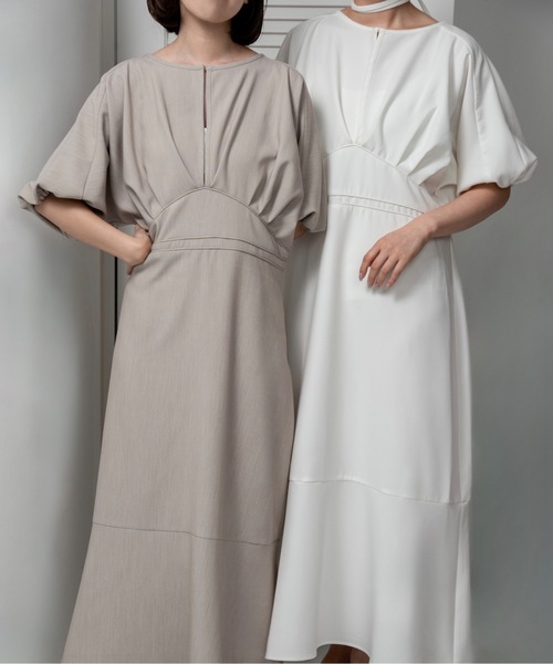 lawgy（ラウジー）の「waist line hole mermaid op / ウエストラインホールマーメードワンピ（ワンピース・レディース・ホワイト/ベージュ・FREE）」の13枚目の写真