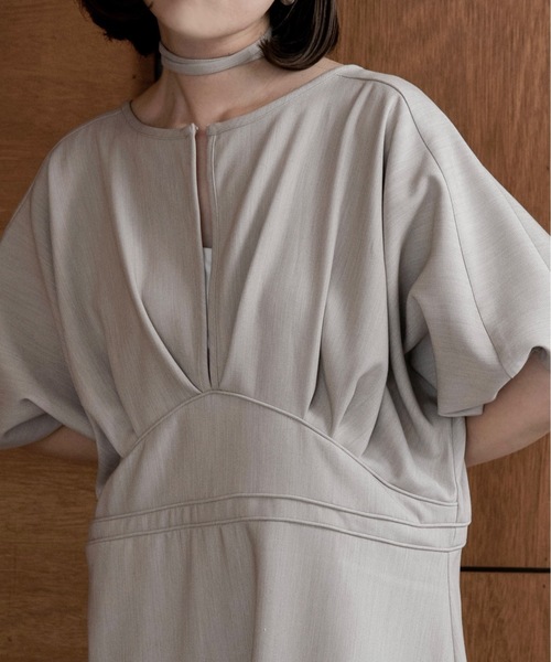 lawgy（ラウジー）の「waist line hole mermaid op / ウエストラインホールマーメードワンピ（ワンピース・レディース・ホワイト/ベージュ・FREE）」の10枚目の写真