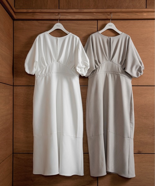 lawgy（ラウジー）の「waist line hole mermaid op / ウエストラインホールマーメードワンピ（ワンピース・レディース・ホワイト/ベージュ・FREE）」の3枚目の写真