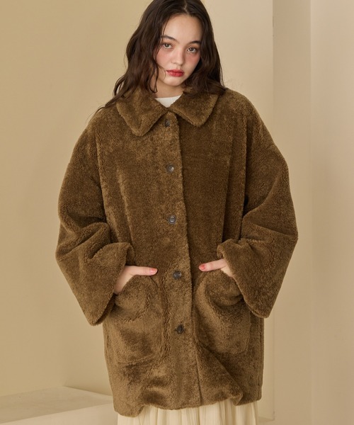 OLUN loose 2way boa coat/ルーズ2wayボアコート loose 2way boa coat/ルーズ2wayボアコート（その他アウター）｜OLUN