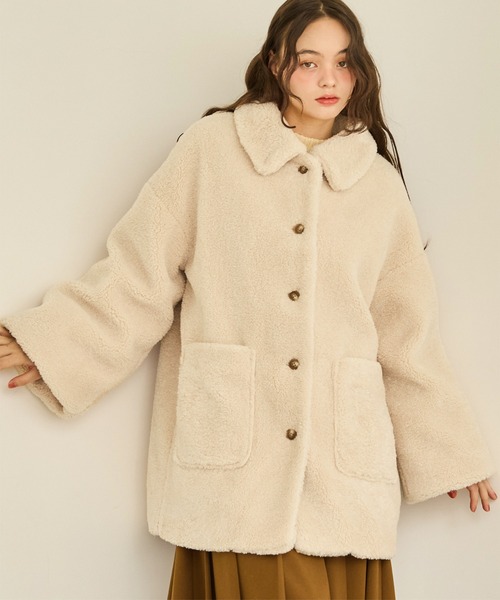 OLUN(オルン)のloose 2way boa coat/ルーズ2wayボアコート(その他アウター)