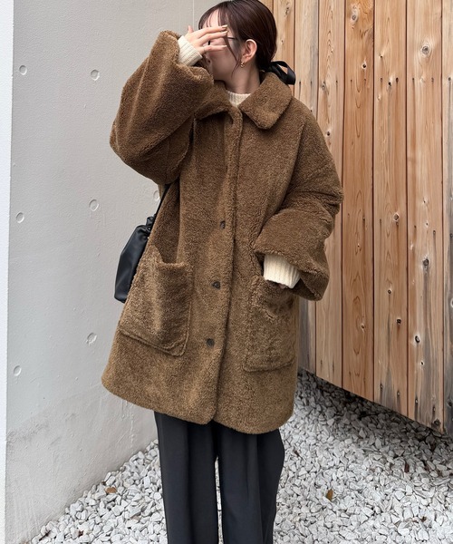 loose 2way boa coat/ルーズ2wayボアコート（その他アウター）｜OLUN