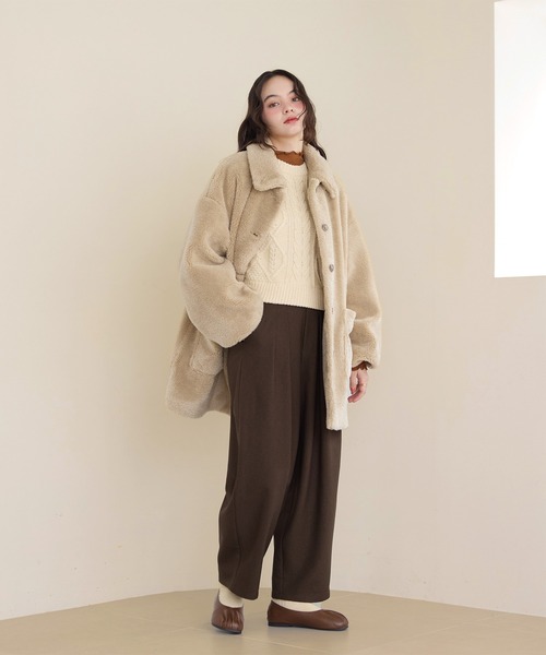 loose 2way boa coat/ルーズ2wayボアコート（その他アウター）｜OLUN