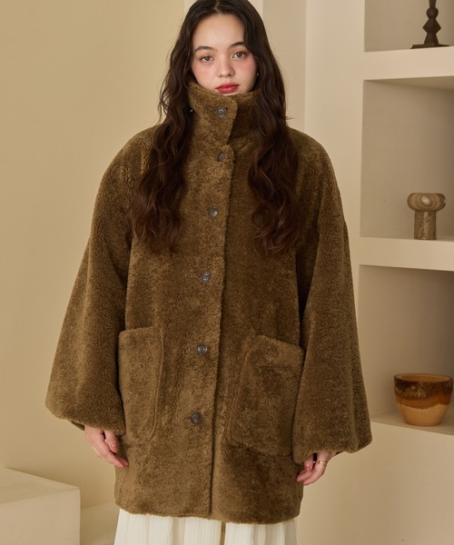 loose 2way boa coat/ルーズ2wayボアコート（その他アウター）｜OLUN