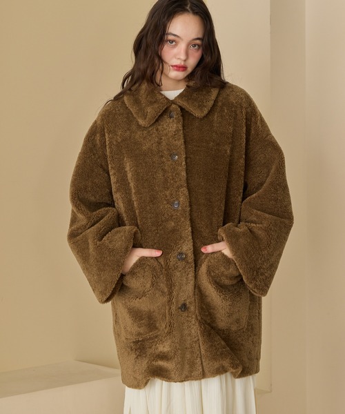 OLUN きりまる　loose 2way boa coat loose 2way boa coat/ルーズ2wayボアコート（その他アウター）｜OLUN