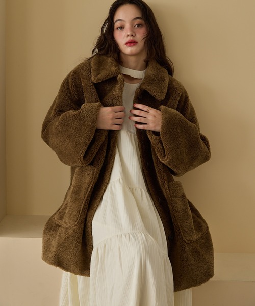 OLUN / loose 2way boa coat/ルーズ2wayボアコート loose 2way boa coat/ルーズ2wayボアコート（その他アウター）｜OLUN