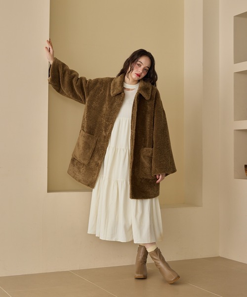 OLUN（オルン）の「loose 2way boa coat/ルーズ2wayボアコート（その他