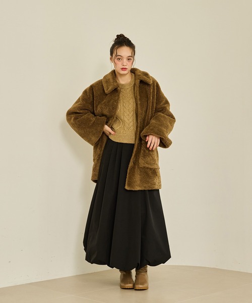 loose 2way boa coat/ルーズ2wayボアコート（その他アウター）｜OLUN