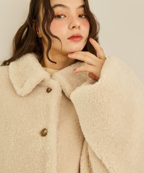 loose 2way boa coat/ルーズ2wayボアコート（その他アウター）｜OLUN