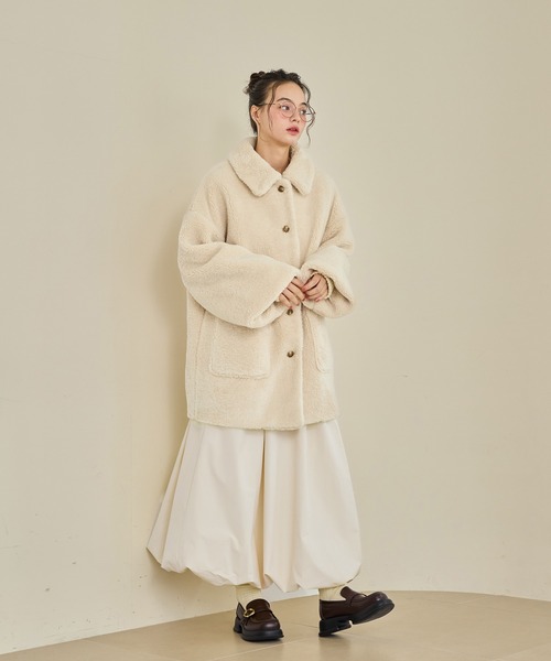loose 2way boa coat/ルーズ2wayボアコート（その他アウター）｜OLUN