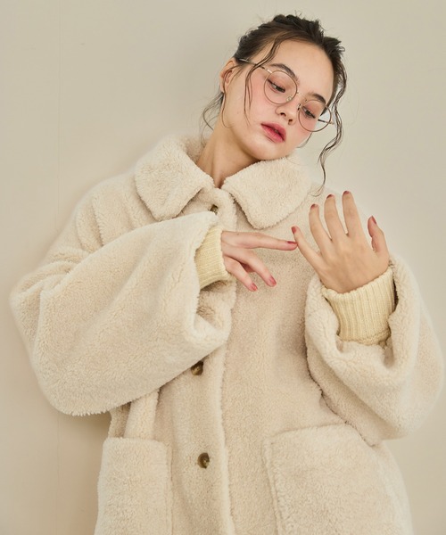 loose 2way boa coat/ルーズ2wayボアコート（その他アウター）｜OLUN