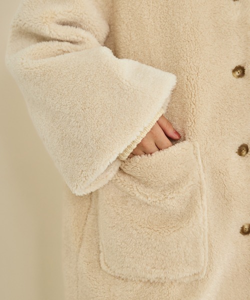 loose 2way boa coat/ルーズ2wayボアコート（その他アウター）｜OLUN