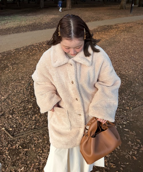 loose 2way boa coat/ルーズ2wayボアコート（その他アウター）｜OLUN