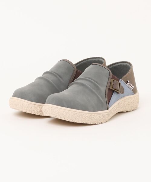 moz（モズ）の「【MOZ】レディースカジュアルシューズ（スリッポン・レディース・グレー/ピンク・S/M/L/LL）」の2枚目の写真