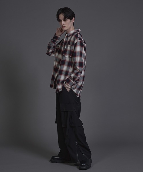 ANEDIST（アンディスト）の「Vintage ombre check shirt / ヴィンテージオンブレーチェックシャツ（シャツ/ブラウス・レディース・ブラック/ブラウン/レッド・L/M）」の11枚目の写真