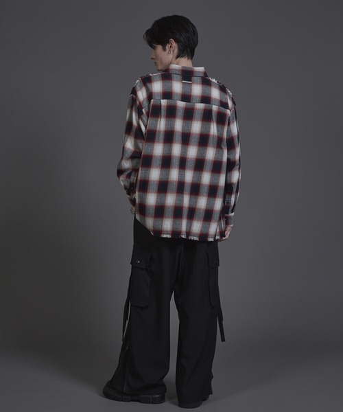 ANEDIST（アンディスト）の「Vintage ombre check shirt / ヴィンテージオンブレーチェックシャツ（シャツ/ブラウス・レディース・ブラック/ブラウン/レッド・L/M）」の12枚目の写真