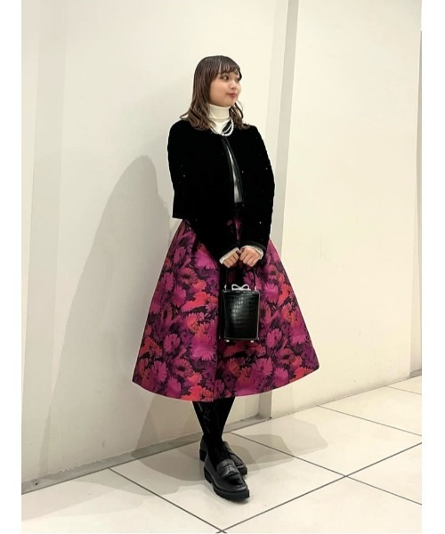 LOULOU WILLOUGHBY（ルルウィルビー）の「【LOULOU WILLOUGHBY】ＬＩＭＯＮＴＡジャガードフレアスカート（スカート・レディース・ピンク・1/2）」の10枚目の写真