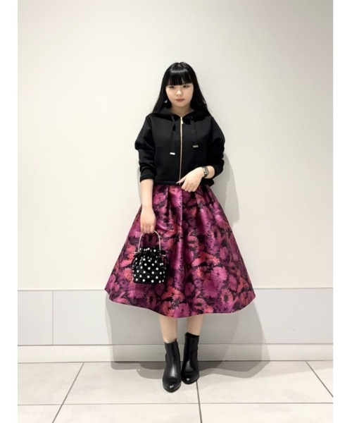 LOULOU WILLOUGHBY（ルルウィルビー）の「【LOULOU WILLOUGHBY】ＬＩＭＯＮＴＡジャガードフレアスカート（スカート・レディース・ピンク・1/2）」の11枚目の写真