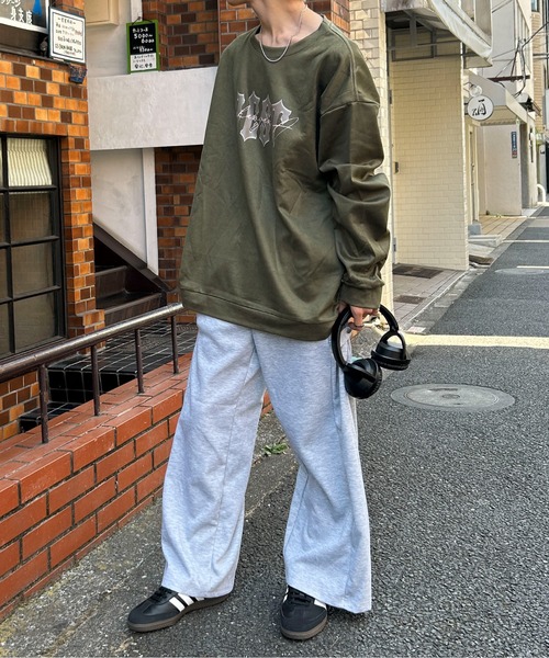 link lot(リンクロット)の「ヴィンテージライクフェイクスウェードグラフィックロプリントスウェット(スウェット・メンズ・ブラウン/グレー/カーキ・M/L)」の14枚目の写真