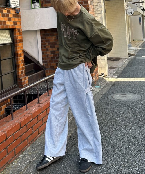 link lot(リンクロット)の「ヴィンテージライクフェイクスウェードグラフィックロプリントスウェット(スウェット・メンズ・ブラウン/グレー/カーキ・M/L)」の15枚目の写真