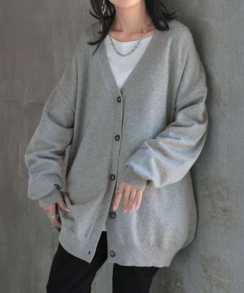 HUG.U(ハグユー)の「チクチクしない ウールライクカーディガン(カーディガン/ボレロ・レディース・ブラック/ベージュ/グレー/カーキ/アイボリー/ダークグレー/ワインレッド/ネイビー/モカ・FREE)」の4枚目の写真