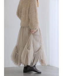 La TOTALITE | 【洗える】ランダムヘム2WAYチュールスカート(スカート)