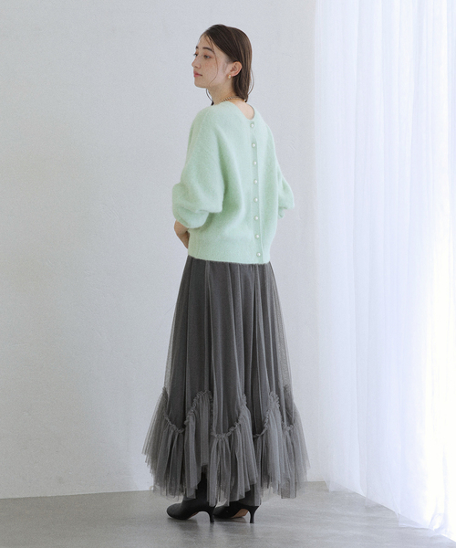 La TOTALITE（ラトータリテ）の「【洗える】ランダムヘム2WAYチュールスカート（スカート・レディース・ブラック/ベージュ・FREE）」の16枚目の写真