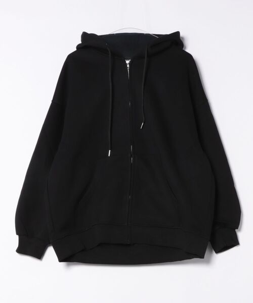 Lace Ladies(レースレディース)の「オーバーサイズ フード付き ジップアップ スウェット トップス(パーカー・レディース・グレー/ブラック/アイボリー・FREE)」の10枚目の写真