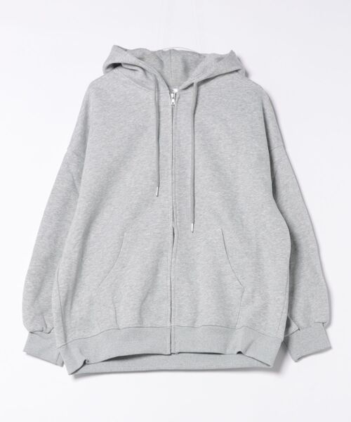 Lace Ladies(レースレディース)の「オーバーサイズ フード付き ジップアップ スウェット トップス(パーカー・レディース・グレー/ブラック/アイボリー・FREE)」の11枚目の写真