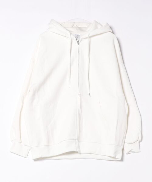 Lace Ladies(レースレディース)の「オーバーサイズ フード付き ジップアップ スウェット トップス(パーカー・レディース・グレー/ブラック/アイボリー・FREE)」の12枚目の写真