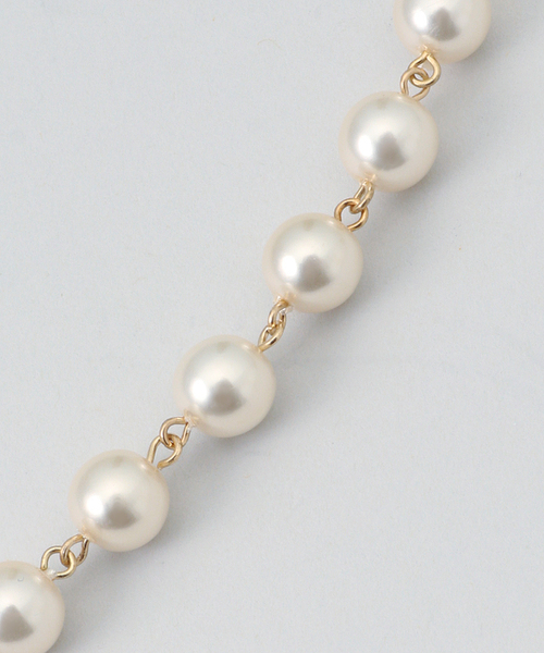 SLOBE IENA(スローブイエナ)の「SLOBE パールチェーンネックレス(ネックレス・レディース・ホワイト・FREE)」の8枚目の写真