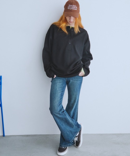 Auntie Rosa Holiday(アンティローザホリデー)の「サーマルヘンリープルオーバー(Tシャツ/カットソー・レディース・ネイビー/ブラック/オフホワイト/グレー・FREE/X-LARGE)」の19枚目の写真
