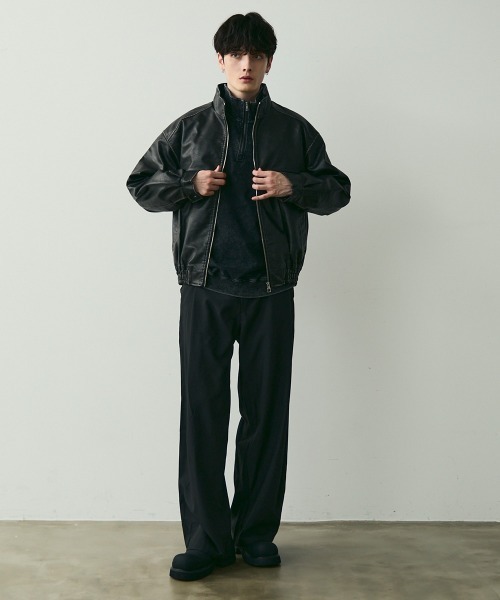 Shoowtime（ショウタイム）の「Tucked Wide Slacks / タックワイドスラックスパンツ（スラックス・メンズ・ブラック・MEDIUM/LARGE/X-LARGE）」の7枚目の写真