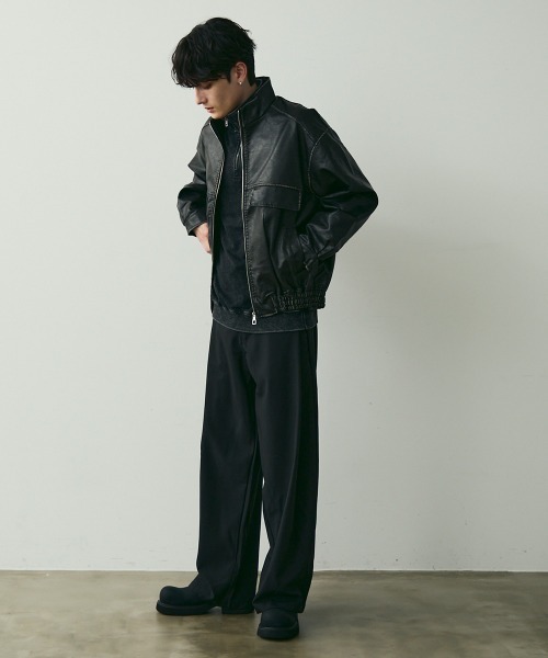 Shoowtime（ショウタイム）の「Tucked Wide Slacks / タックワイドスラックスパンツ（スラックス・メンズ・ブラック・MEDIUM/LARGE/X-LARGE）」の13枚目の写真