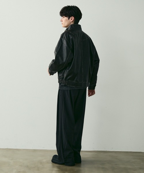 Shoowtime（ショウタイム）の「Tucked Wide Slacks / タックワイドスラックスパンツ（スラックス・メンズ・ブラック・MEDIUM/LARGE/X-LARGE）」の15枚目の写真