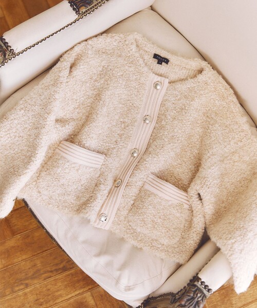 TOCCA(トッカ)の「LOP EARED POODLE ニットアウター(カーディガン/ボレロ・レディース・アイボリー系/ブラック系・F)」の15枚目の写真