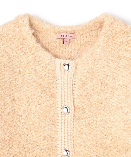 TOCCA(トッカ)の「LOP EARED POODLE ニットアウター(カーディガン/ボレロ・レディース・アイボリー系/ブラック系・F)」の4枚目の写真