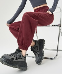 HANDO（ハンド）の「スウェットパンツ 裾ゴム絞り 韓国風 オフィスカジュアル きれいめカジュアル レディース（スウェットパンツ）」