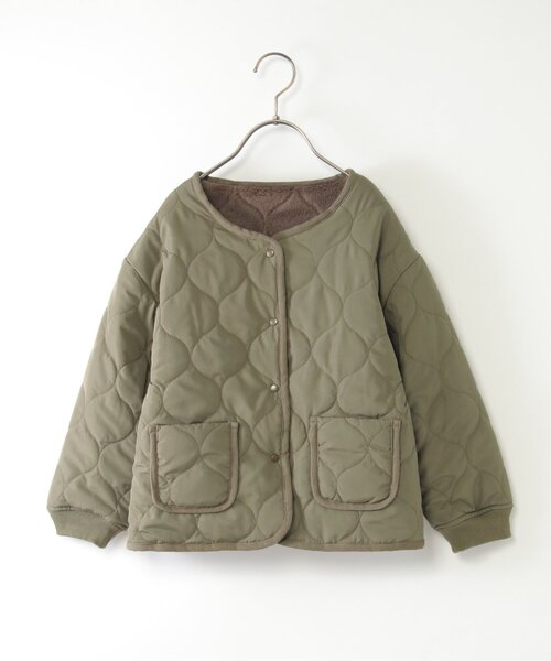 親子コーデ】2WAYキルトファージャケット（110~160cm）（ブルゾン