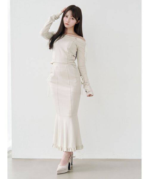 EATME（イートミー）の「【SETUP】マーメイドリボンスカート（スカート・レディース・アイボリー/グレー/ブラック・FREE）」の8枚目の写真