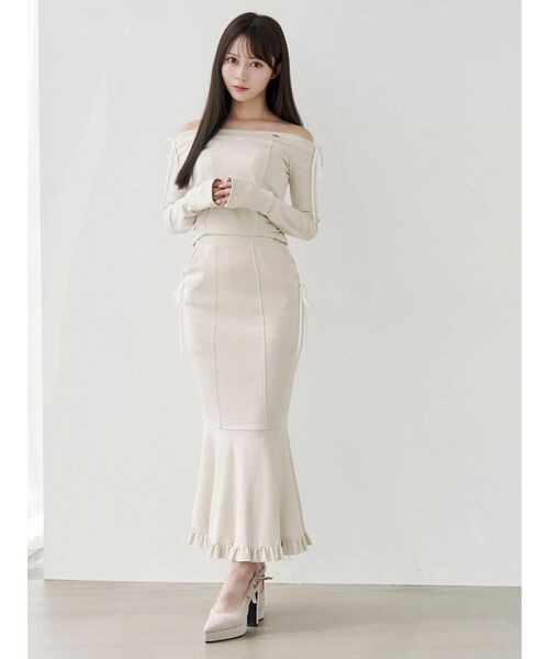 EATME（イートミー）の「【SETUP】マーメイドリボンスカート（スカート・レディース・アイボリー/グレー/ブラック・FREE）」の9枚目の写真